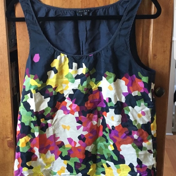 Theory Tops - Theory abstract floral top